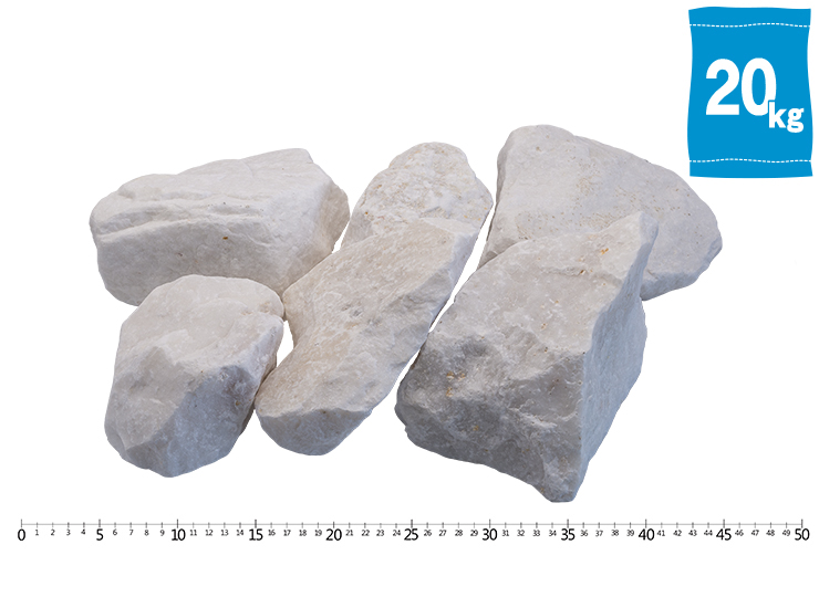 クラッシュマーブルロック ホワイト　 φ100-200mm内外