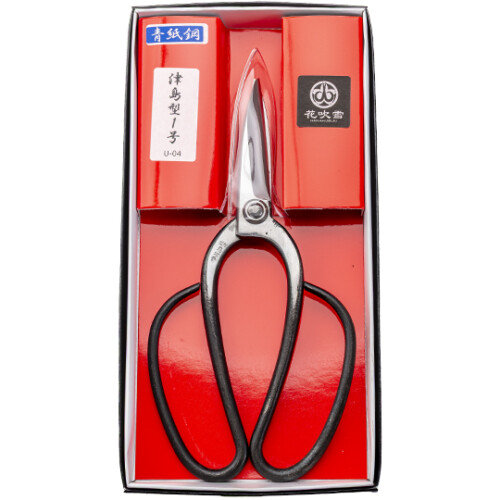 越後花吹雪 津島型1号(植木鋏) 青紙鋼手造り