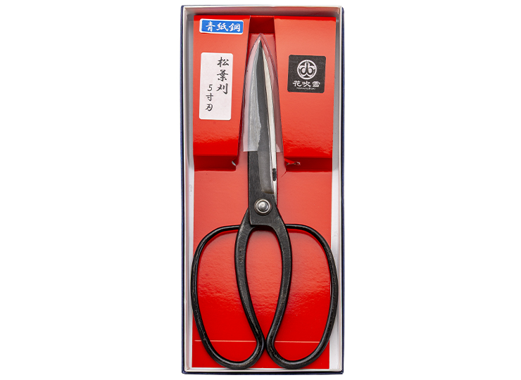 越後花吹雪　松葉刈鋏 5寸刃 本職用　刃長125mm/全長275mm　青紙鋼